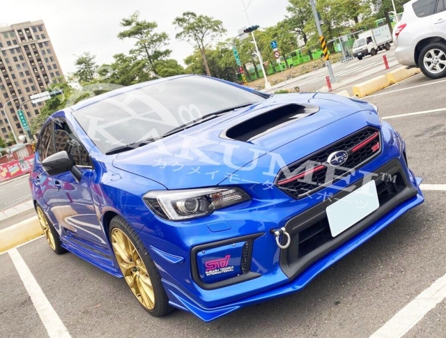 Kakumei Made S208 STI Style Front Bumper Lip Spoiler 2018-2021 WRX ABS Plastic