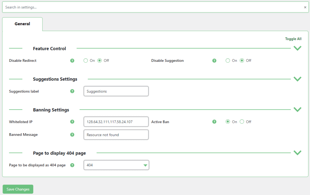 Plugin Settings