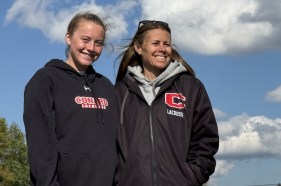cersosimos Conard junior lacrosse player CC Cersosimo and her mom, Meg Cersosimo, who is the Conard coach and has coached CC since she was young. CC has committed to UConn to play lacrosse, where her mother was part of the first recruiting class in 1998. (Photo by Lori Riley)