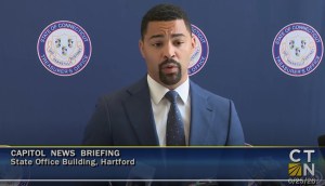 russell Connecticut Treasurer Erick Russell answers questions about the new Safe Harbor Fund Thursday at the Capitol in Hartford. (CT-n)