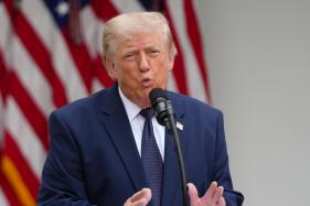 Trump_93119 President Donald Trump speaks at a lunch in the White House Rose Garden, Monday, July 6, 2026, in Washington. (AP Photo/Julia Demaree Nikhinson)