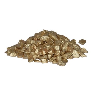 500 gr Dekorativt Metallic granit - Guld 8-16 mm
