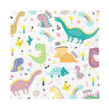 10 stk. Frokostservietter Dinosaurs