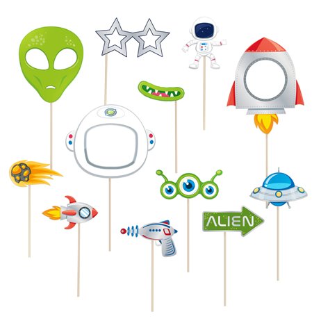 12 Stk. Props - Space fotorekvisitter sticks 12 Stk. Props - Space fotorekvisitter sticks