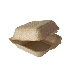 125 stk Burgeræsker med hængslet låg 7x15x15cm - Termobakke EPP Komposterbare