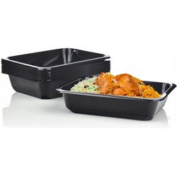 400 stk. Gourmetbakker Sort 227x178x30 mm 900 ml