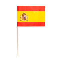 10 stk. Papirflag Spanien 20x30 cm på træpind