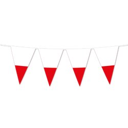 10 m Polen Flagkæde 15 stk flag. 20x30 cm