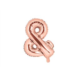 Rosa guld & ballon - ca 35 cm
