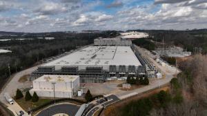 Climate_Guterres_AI_85235 FILE – The Douglas County Google Data Center complex is visible, March 6, 2026, in Lithia Springs, Ga. (AP Photo/Mike Stewart, File)