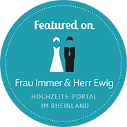 Logo von Frau Immer und Herr Ewig mit featured on Schriftzug