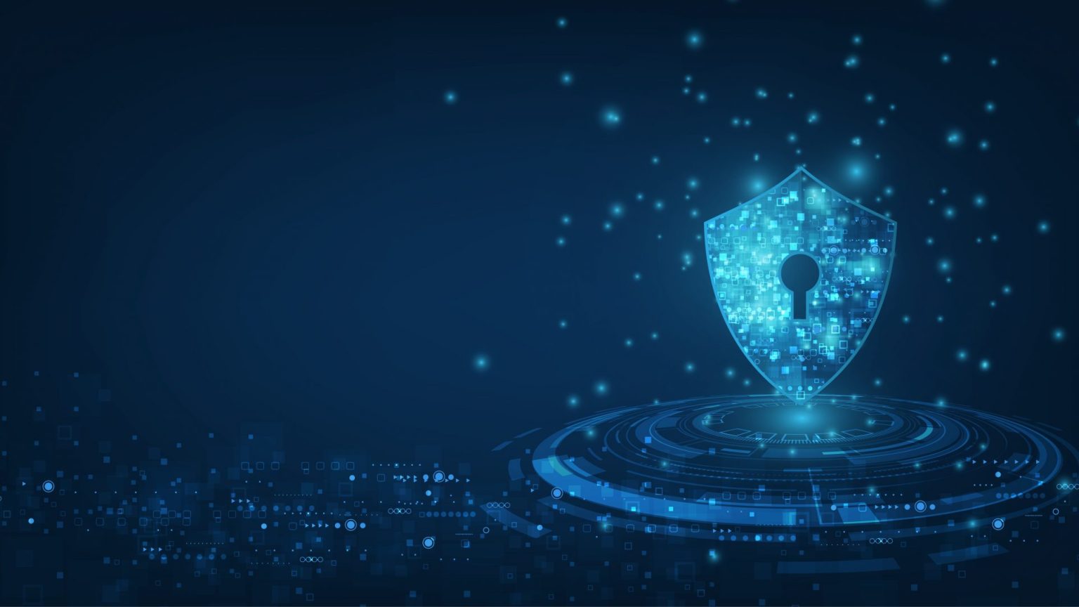 Abstract security digital technology background.protection mechanism and system privacy ©Thitichaya Yajampa