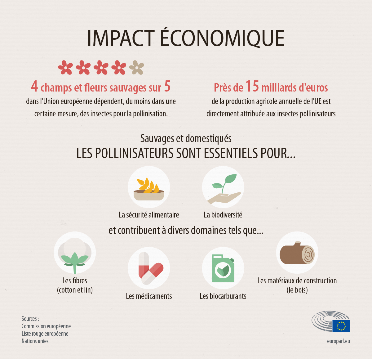 infographie sur l"impact économique du déclin des pollinisateurs