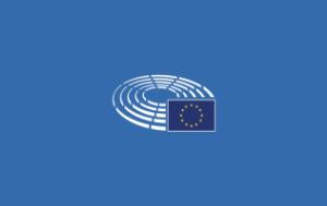 Cover picture representing the logo of the EP on a blue background