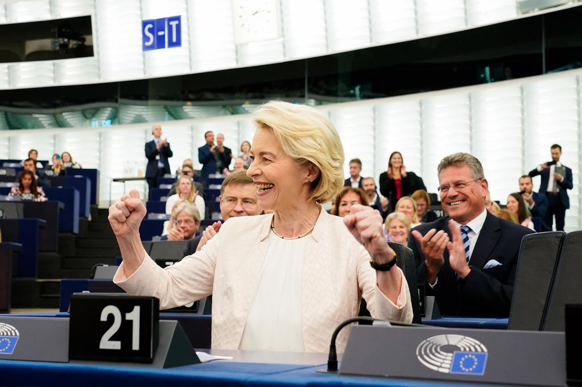 Ursula von der Leyen re-elected president of the European Commission.