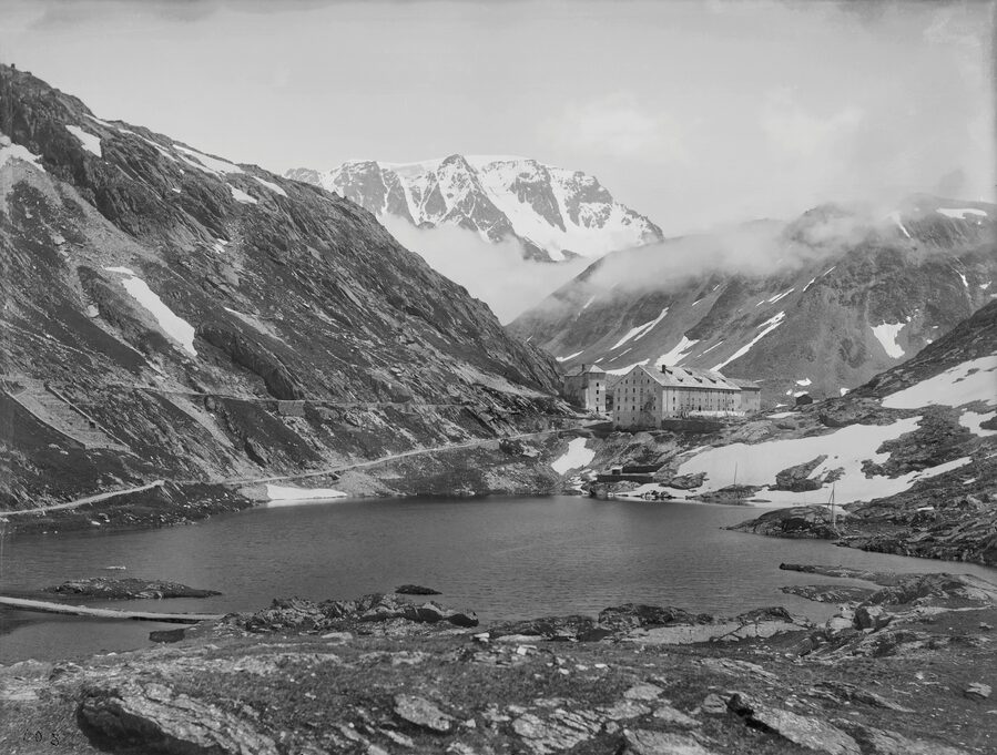 Vittorio Besso, Gran San Bernardo, l'ospizio e il lago - Post 1870