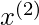 x^{(2)      
