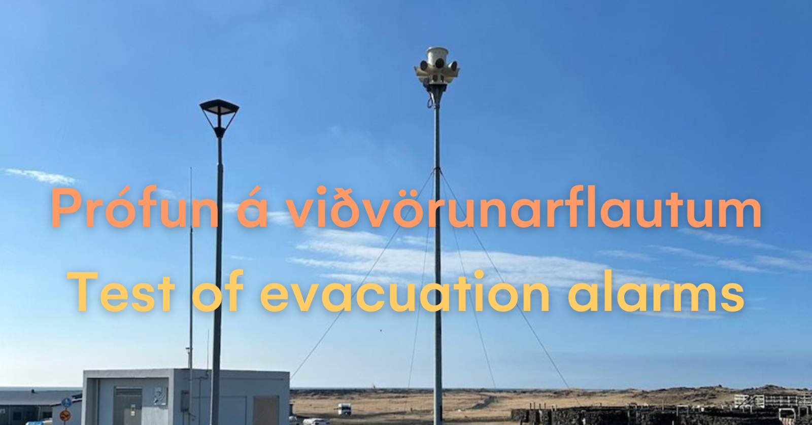 Mynd fyrir Pr�fun � vi�v�runarflautum - Test of evacuation alarms