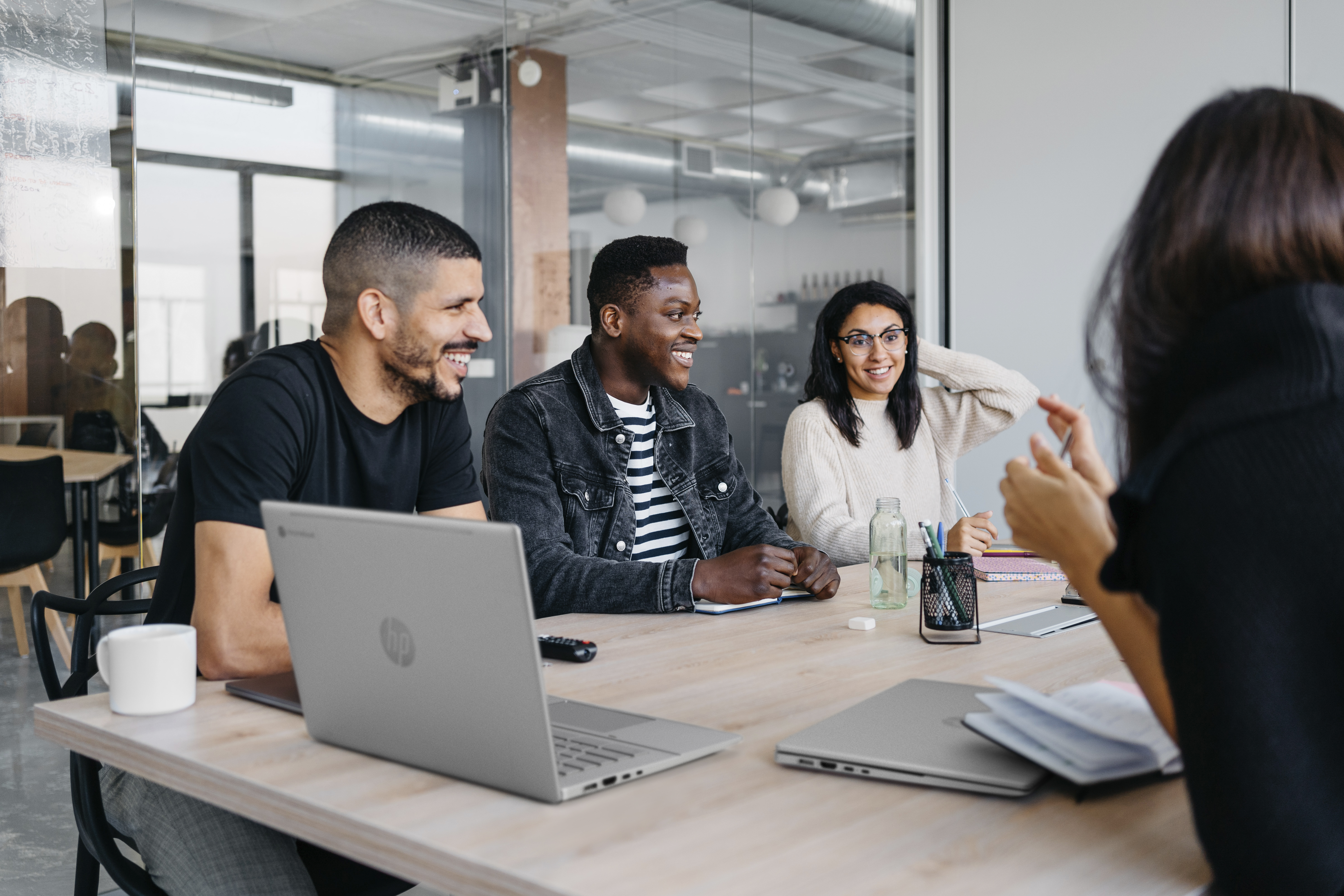 People at a table collaborating