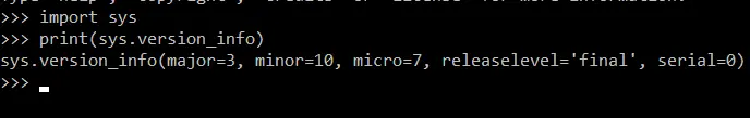 Check the Python Version using a Script