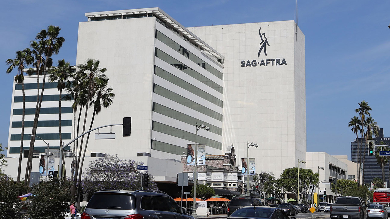 A general exterior view of the SAG/AFTRA building is seen on May 11, 2016 in the Miracle Mile District of Los Angeles, California.