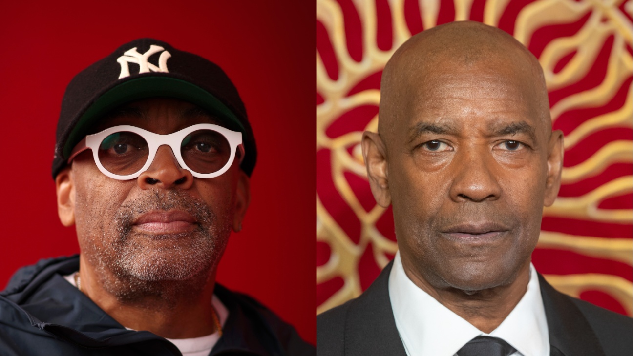 Spike Lee (left) and Denzel Washington