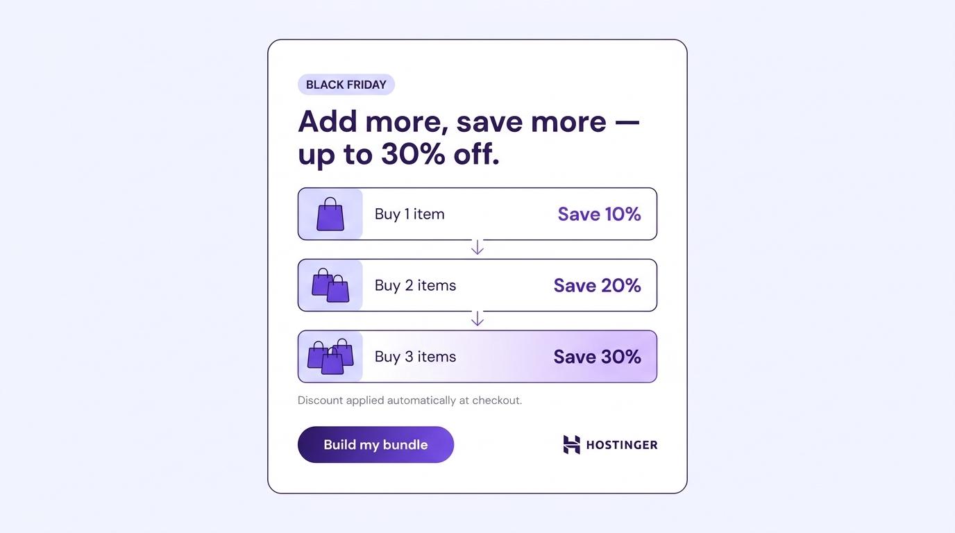 Black Friday bundle discount email