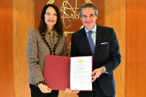 The new Resident Representative of Peru to the IAEA, HE Ms. Maria Eugenia Echeverria Herrera, presented her credentials to IAEA Director General Rafael Mariano Grossi, at the Agency headquarters in Vienna, Austria. 27 January 2025
