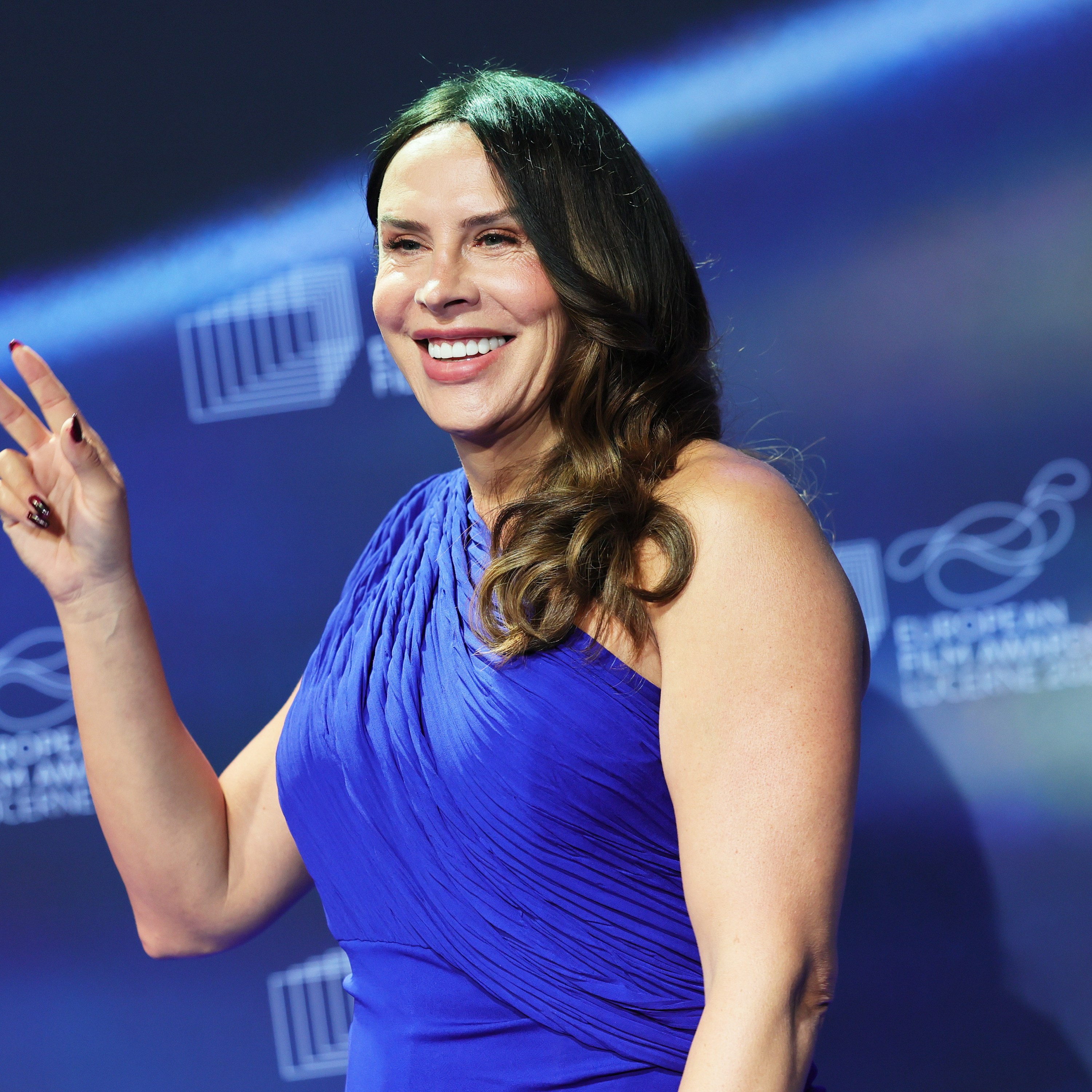 Karla Sofía Gascón arrives for the European Film Awards 2024 at Lucerne Culture and Congress Centre (KKL Luzern) on December 07, 2024 in Lucerne, Switzerland.