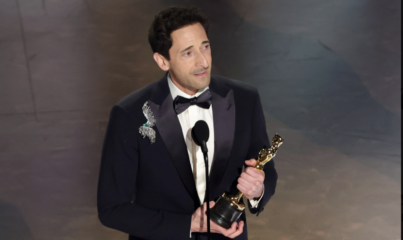 Adrien Brody at the 2025 Oscars