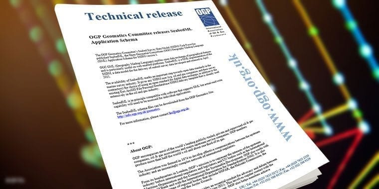OGP Geomatics Committee releases SeabedML Application Schema