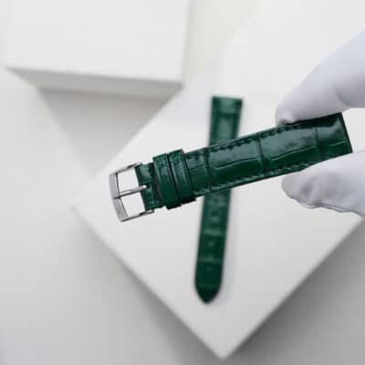 jean rousseau watch strap alligator green