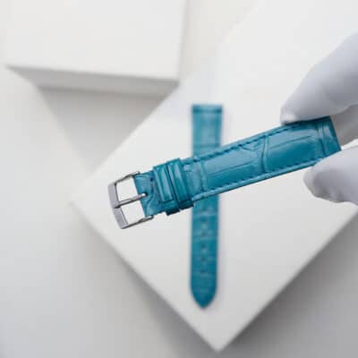 jean rousseau watch strap alligator blue