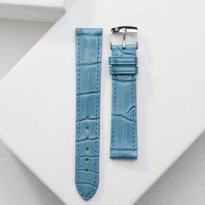 jean rousseau watch strap alligator blue