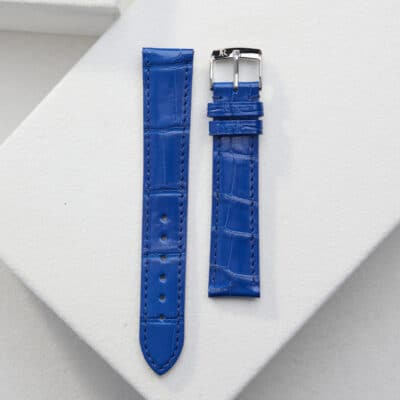 jean rousseau watch strap alligator blue
