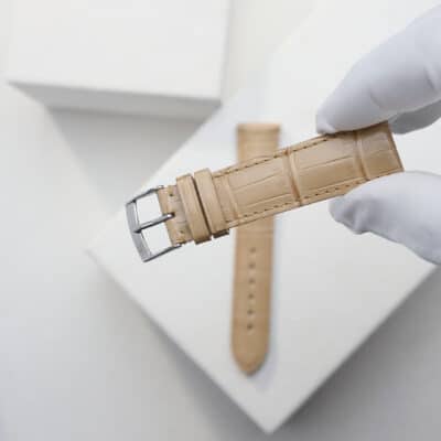 jean rousseau watch strap alligator beige