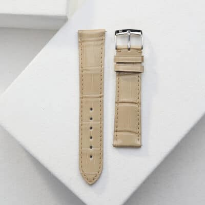 jean rousseau watch strap alligator beige