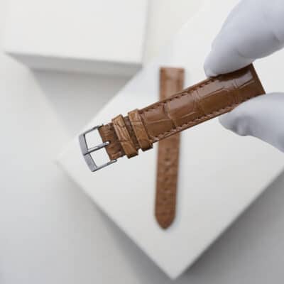 jean rousseau watch strap alligator brown
