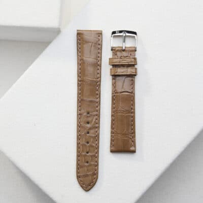 jean rousseau watch strap alligator brown