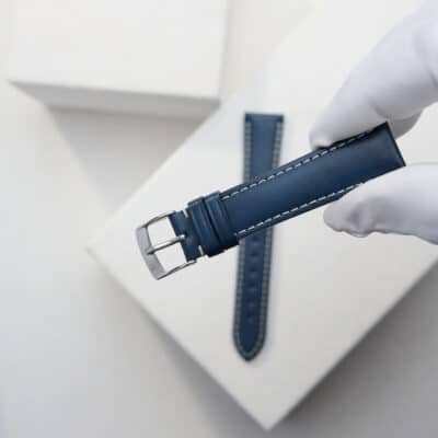 jean rousseau watch strap calf blue