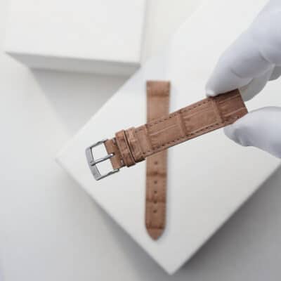jean rousseau watch strap alligator cashmere brown