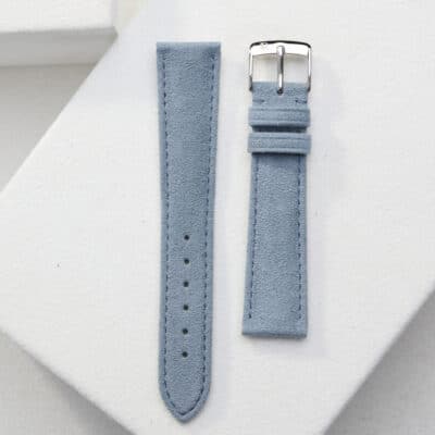 jean rousseau watch strap alcantara blue gray
