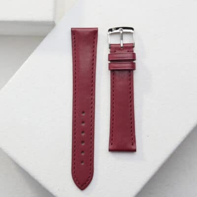 jean rousseau watch strap calf red