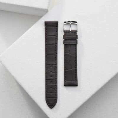 jean rousseau watch strap alligator brown