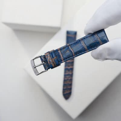 jean rousseau watch strap alligator blue