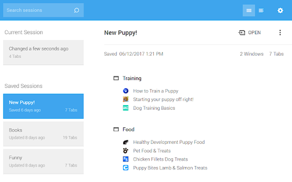 Sessions Buddy - Tab/Session Manager