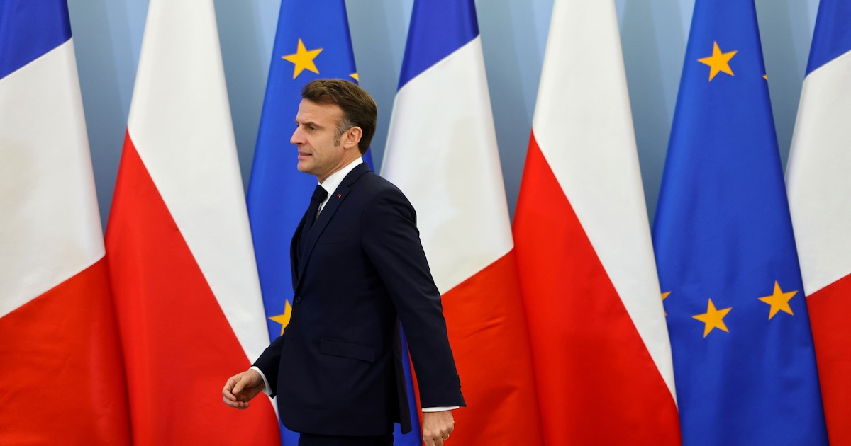 Le président Emmanuel Macron à Varsovie, le 12 décembre 2024 en Pologne