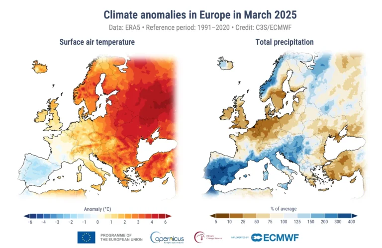 copernicus clima marzo 2025