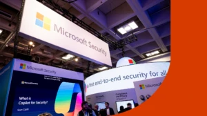 The Microsoft Security booth at Black Hat USA Conference.