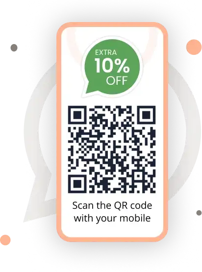 scan qr code to get extra 10% off